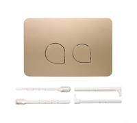 BEAZOOM Plaque de chasse d'eau moderne pour Geberit All, pour couvercle de réservoir à double bouton pour UP300 UP320, facile à installer, 246 mm (or mat)