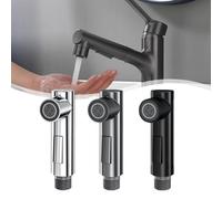 BEAZOOM Pommeau de douche extractible pour robinet de cuisine G1/2 Standard Robinet d'évier de salle de bain économie d'eau Noir/argenté
