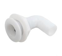 BEAZOOM Raccord de tuyau coudé à 90 degrés avec queue barbelée pour pompe de cale - Clapet anti-retour pour système de drainage de bateau (blanc)