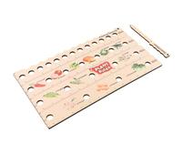BEAZOOM Règle d'espacement des plantes en bois durable, guide de mesure avec intervalles clairs pour une croissance optimale, ensemble d'outils de jardinage pratique pour tous les jardiniers