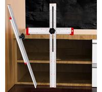 BEAZOOM Règle en T réglable de 61 cm pour cloison sèche - En alliage d'aluminium - Règle en forme de T avec double échelle et finition antirouille - Dispositions précises