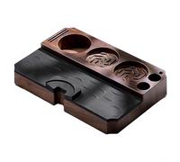 BEAZOOM Station de tamper à expresso, tapis de station de tamper en bois pour poignées de porte-filtre de 51 mm, 53 mm, 58 mm