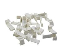 BEAZOOM Support de fixation pour store enrouleur double 17 mm, sans perçage, blanc pour châssis en plastique pour porte