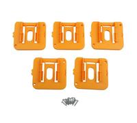 BEAZOOM Support mural de batterie compatible avec 20 V 60 V, lot de 5 stations d'accueil DCB200 DCB201 DCB202 DCB203 DCB204 DCB206 DCB208 DCB606 DCB609, ABS jaune