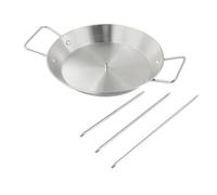 BEAZOOM Support professionnel pour brochettes de poulet en acier inoxydable, support rotatif à 3 pointes pour barbecue Al Pastor Tacos et Shawarma, support à rôtir sans viande avec plaque de 22,9 cm