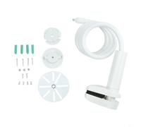 BEAZOOM Support réglable pour caméra de bébé pour berceau rotatif à 360°, compatible avec HelloBaby Infant Optics 8 pour Pro pour nanit Owlet VAVA 110 cm, blanc (0,5 m)