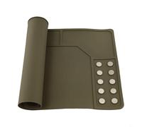 BEAZOOM Tapis de nettoyage antidérapant avec points magnétiques, résistant à l'huile, tapis d'établi à souder, réparation électronique, bricolage, 420 x 265 x 4,5 mm, marron