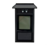 BEAZOOM Thermomètre de jardin numérique max min avec grand écran LCD haute précision intérieur extérieur serre mur température ambiante noir