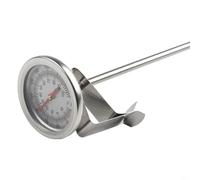 BEAZOOM Thermomètre de sol à compost en acier inoxydable de 50 cm, jauge de lecture rapide pour lit de jardin et eau, argent