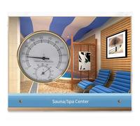 BEAZOOM Thermomètre hygromètre numérique pour sauna - Température précise - Pour hammam - Pour grand écran - Support mural - Capteur résistant à la chaleur - 10 x 10 cm
