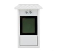 BEAZOOM Thermomètre numérique Max Min avec grand écran LCD pour intérieur ou extérieur, serre de jardin, support mural, noir et blanc (blanc)