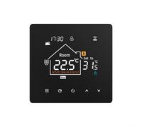 BEAZOOM Thermostat de chauffage WiFi programmable pour sous-sol, pour contrôle intelligent par application tuya, mode 5+2/6+1/7 jours, réglage de la luminosité, boîte de 86 mm, noir (3 A)