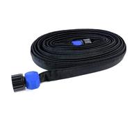 BEAZOOM Tuyau d'infiltration en PVC flexible pour ceinture d'eau plate pour irrigation efficace, noir, 7,6 m