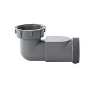 BEAZOOM Vanne anti-retour coudée en Y pour évier de cuisine, lave-vaisselle, tuyau d'évacuation en plastique ABS gris, accessoire de plomberie 58 mm