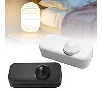 BEAZOOM Variateur d'intensité intégré rotatif marche/arrêt 220-240 V à intensité variable LED lumières à incandescence Blanc
