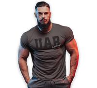 bebak T-shirt de gym pour homme | T-shirt de musculation pour homme Arnold Schwarzenegger UAB Signature Gym Wear Training Top, Iron Classic, M