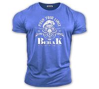 bebak T-shirt de sport pour homme | Viking Warrior | Vêtements de sport pour homme | T-shirt Arnold pour bodybuilding | Idéal pour MMA Strongman Crossfit, Bleu marine - Soldat, M