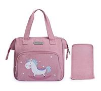 Bebamour Sac à Langer Licorne avec Matelas à Langer pour poupée - Accessoires Tendance pour bébé Fille,Rocking Unicorn