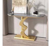 BEBANE Console étroite avec Structure en métal,Console Abstraite en Alliage de Style Art déco,Console Moderne, Console de Salon résistante aux Rayures,Convient aux Petits espaces(C,120cm/47.2in)
