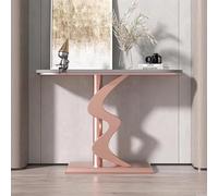 BEBANE Console étroite avec Structure en métal,Console Abstraite en Alliage de Style Art déco,Console Moderne, Console de Salon résistante aux Rayures,Convient aux Petits espaces(E,100cm/39.4in)