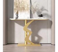 BEBANE Console étroite avec Structure en métal,Console Abstraite en Alliage de Style Art déco,Console Moderne, Console de Salon résistante aux Rayures,Convient aux Petits espaces(D,120cm/47.2in)