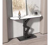 BEBANE Console étroite avec Structure en métal,Console Abstraite en Alliage de Style Art déco,Console Moderne, Console de Salon résistante aux Rayures,Convient aux Petits espaces(A,100cm/39.4in)