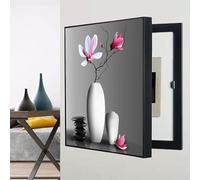 BEBANE Couvercle décoratif de boîte électrique Murale, boîte à Interrupteur à Bascule pour Compteur, Protecteur de disjoncteur décoratif, adapté au Salon(F,60 * 80cm/23.6 * 31.5in)