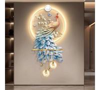 BEBANE Décoration Murale 3D avec lumières LED, Lampe Murale Moderne pour la Maison, Grand Tableau décoratif pour la Maison, l'entrée, Le Couloir, Alimentation Secteur(A,70 * 156cm/27.6 * 61.4in)