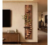 BEBANE Décoration Murale 3D avec lumières LED, œuvre d'art Murale hydroponique composée de Verdure, Convient pour la Chambre à Coucher, Alimentation Secteur(A,35 * 140cm/13.8 * 55.1in)