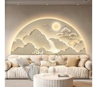 BEBANE Décorations murales 3D, décorations murales 3D Grand Format, Appliques murales LED, adaptées aux Chambres, Salons, entrées et Bureaux, Alimentation Secteur(A,120 * 60cm/47.2 * 23.6in)