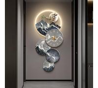 BEBANE Décorations murales 3D, horloges murales 3D, Grandes Sculptures murales avec éclairage LED, adaptées aux Chambres, Salons, entrées et Bureaux(C,55 * 120cm/21.6 * 47.2in)