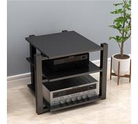 BEBANE Étagère pour équipement Audio/Support multimédia/Meuble de Rangement Audio en Tour, Disponible en 2, 3 ou 4 Niveaux, Support Audio dédié pour Home cinéma et(Black,3 Layer)