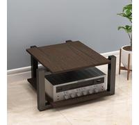 BEBANE Étagère pour équipement Audio/Support multimédia/Meuble de Rangement Audio en Tour, Disponible en 2, 3 ou 4 Niveaux, Support Audio dédié pour Home cinéma et(Walnut,2 Layer)