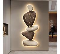 BEBANE Horloge Murale décorative 3D avec LED, Pendule Murale Moderne, Horloge Artistique créative à Suspension, Forme irrégulière adaptée au Salon, à la Chambre(A,33 * 80cm/13 * 31.5in)