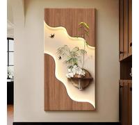 BEBANE Tableau décoratif Mural 3D en grès avec éclairage LED, Tableau décoratif LED en Relief à Brancher, adapté pour Le Salon, la Chambre, l’entrée, Les hôtels(B,40 * 80cm/15.7 * 31.5in)