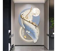 BEBANE Tableau Mural 3D, Peinture Murale 3D avec éclairage, Tableau Mural 3D avec LED, décoration Murale 3D à Brancher, adapté pour Le Salon, la Chambre, Le Bureau(C,140 * 84cm/55.1 * 33.1in)