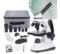 BEBANG 40X-2000X Microscope pour Enfants Adultes, Microscope étudiant à Double éclairage LED avec Kits scientifiques pour la Recherche en Laboratoire, éducation à Domicile