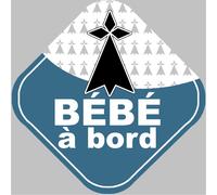Bébé À Bord Breton Hermine - 10cm - Sticker/Autocollant