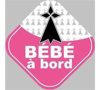 Bébé à bord bretonne hermine - 10cm - Sticker/autocollant G
