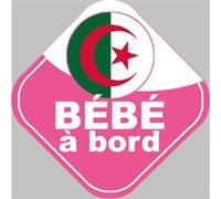 bébé à bord d'origine Algérienne - 10x10cm - Sticker/autocollant G
