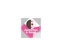 Bébé À Bord Jumelles D'origine Algérienne - 10x10cm - Sticker/Autocollant