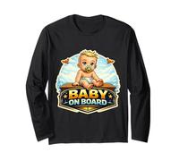 Bébé à Bord Mignon garçon Attend mère Enceinte Femme Douce Manche Longue