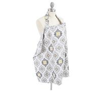 Bebe au Lait Cotton Nursing Cover - Astoria - Grey/Yellow by Bebe au Lait (English Manual)