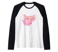 Bébé Axolotl Peinture Art Kawaii Animal Super Mignon Manche Raglan