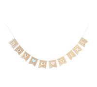 bébé bannière garçon ou Fille cru Bunting Toile de Jute Guirlande Drapeau Bunting pour bébé Spectacle fête faveurs de noël