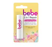 bebe Baume à lèvres réparateur 3 en 1 avec glycérine, huile d'avocat et huile d'amande, le baume à lèvres répare et apaise les lèvres sèches et gercées, sans huiles minérales