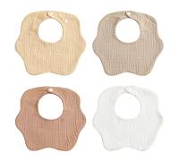 Bébé Bavoir Bandana, Coton Mousseline Bavoir, Doux Absorbant Respirent Bavoir Nouveau Nés, Bavoirs Imperméable Unisexes, Serviette à Salive Bébé, avec Bouton, pour Garçons Filles 0-24 Mois