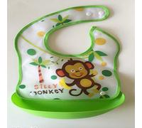 Bébé Bavoir Étanche Jetable Bol De Riz Bébé Enfant Bavoirs Salive Serviette Enfants Nourrir Riz Vert Singe