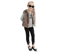 Bébé Bébé Solide Hiver Villus Manteau d'extérieur Gilet épais chaud Coupe-vent Manteau chaud Vêtements Jeunes roman, marron, 5-6 ans