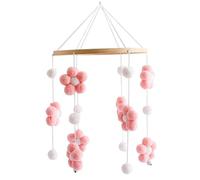 Bébé berceau mobile apaisant le berceau musical mobile avec des boules de cheveux sécurisées cadeau bébé éducatif pour promouvoir l'audition et le développement visuel..